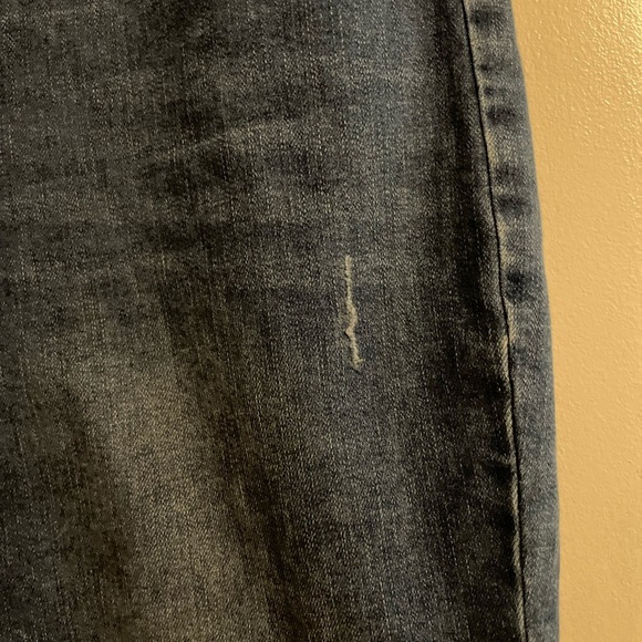 J. Jill Kick Flare Ankle Frayed Hem Denim Jean Size 10 - Picture 7 of 16